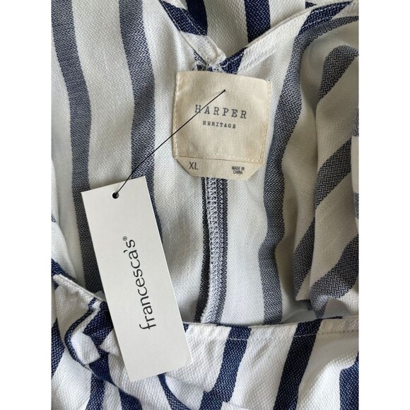 New! Harper Heritage x Francesca's Cleo Striped High Neck Tank Top Size XL - Picture 6 of 6